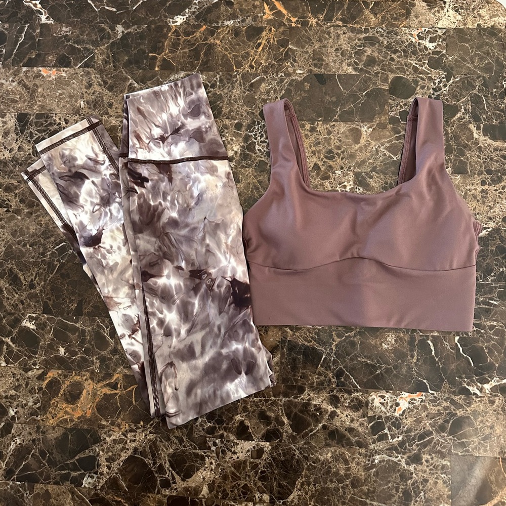 Gymshark Sports Bra and Tie-Dye Leggings Set